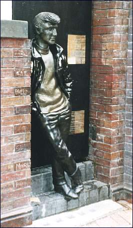 The John Lennon statue on Mathew Street in Liverpool, England. A fitting tribute to the former Beatle from his home town, as The Beatles played hundreds of dates at the Cavern Club just down the street.