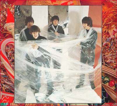 Cellophane Christmas Beatles: The Fab Four are all wrapped up for Christmas!