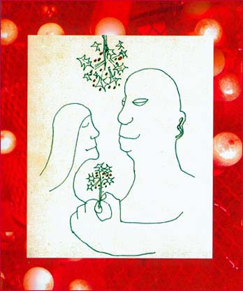 John Lennon's Christmas Card Art: This is a Christmas card with artwork by John Lennon.