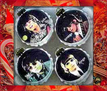 Beatles Christmas Ornaments: These are newer (not truly vintage) Beatles Christmas ornaments that were produced long after the days of Beatlemania.