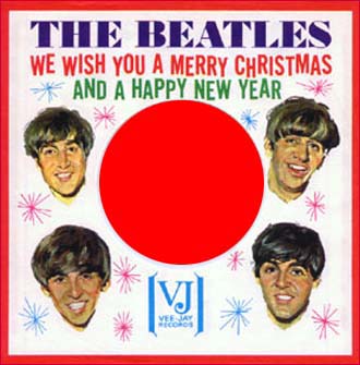 Beatles VJ Christmas Sleeve: This color record sleeve was put out by Vee-Jay Records during the first year of Beatlemania in America. It is now a very sought after collectible.