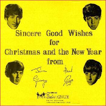 Beatles Christmas Greeting from 1963: Many things like this were produced to be sent out to the fan club members.