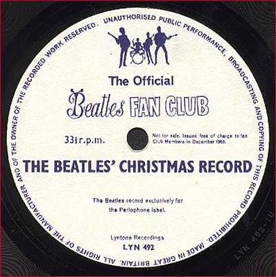 Beatles Christmas Flexi 1963: This record was sent out the American Beatles Fan Club members.