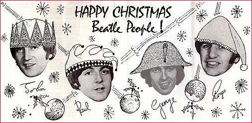 Beatles Christmas 1965: This delightful holiday greeting was sent out for Christmas 1965.